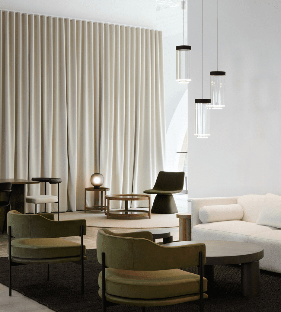 Closed Blockout Wave Fold Curtains