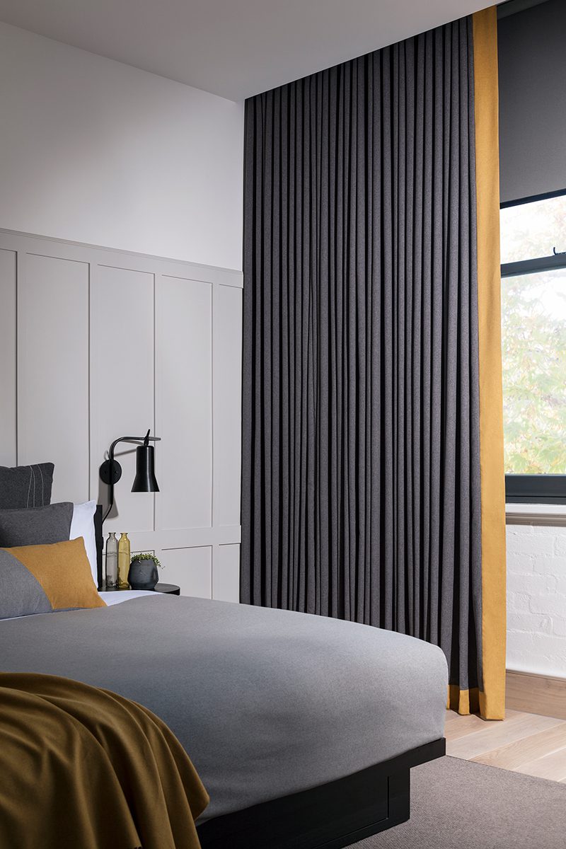 Blockout Wavefold Curtains with Banding