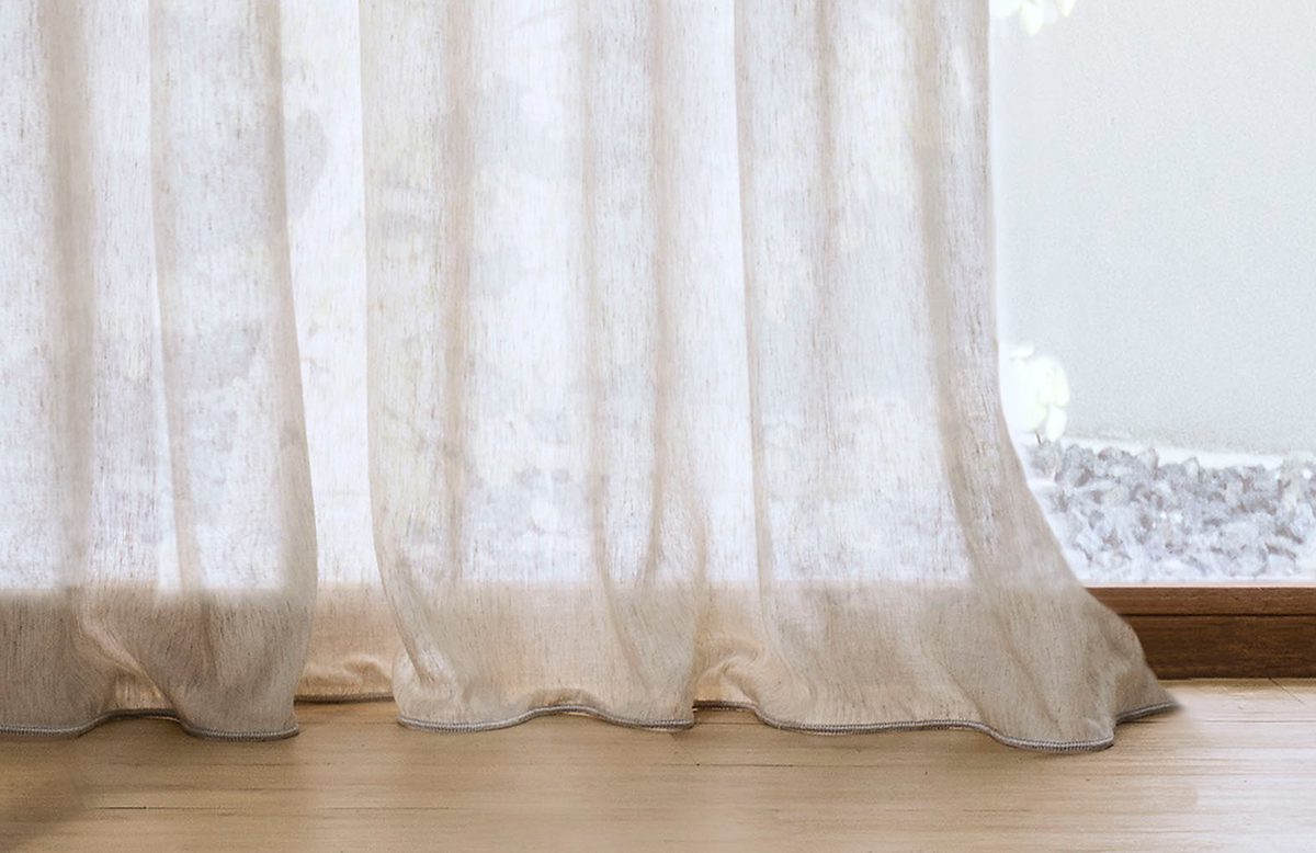 Linen Curtains Kissing the floor