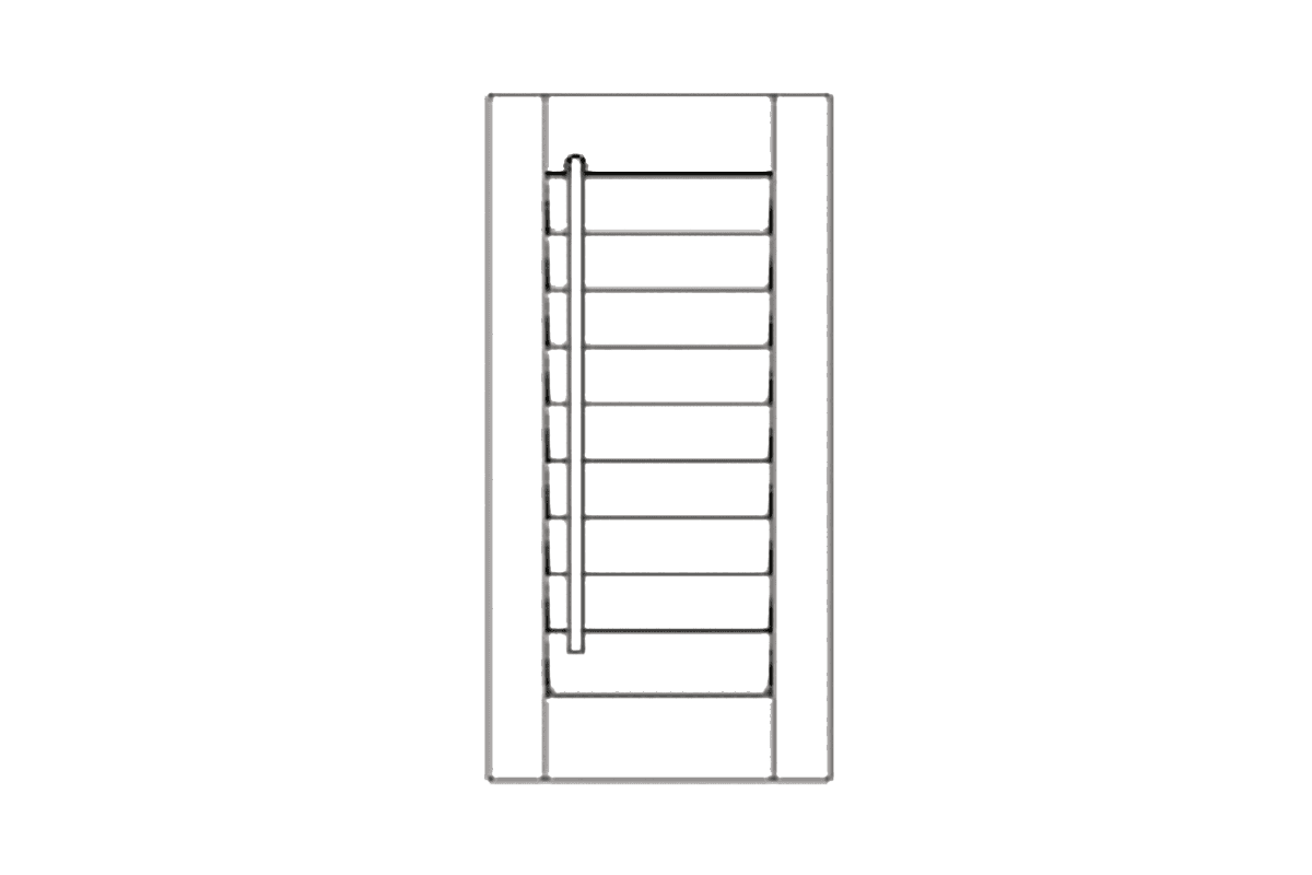Plantation Shutters with Tilt Rod