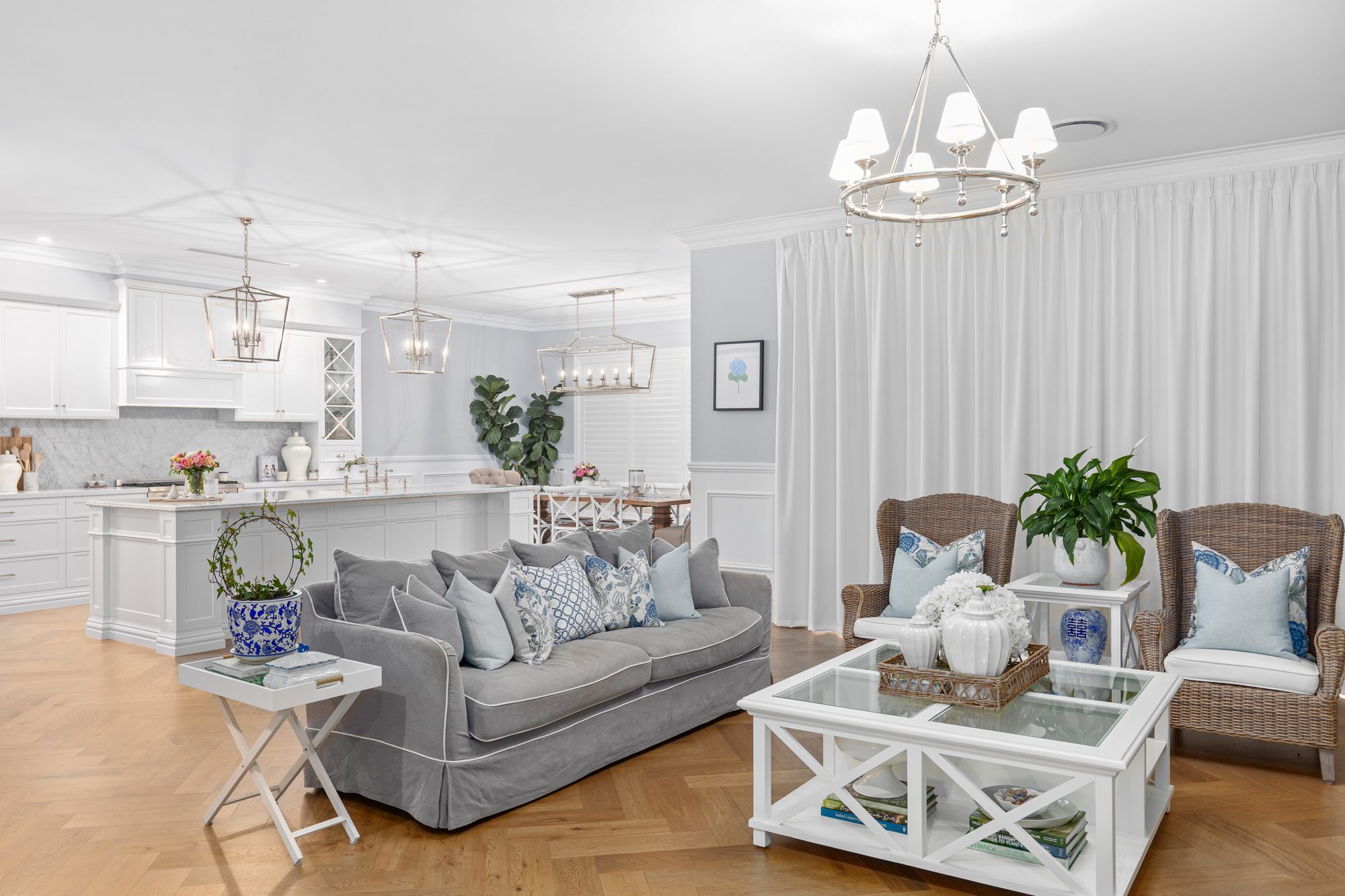 White Pinch Pleat Blockout Curtains