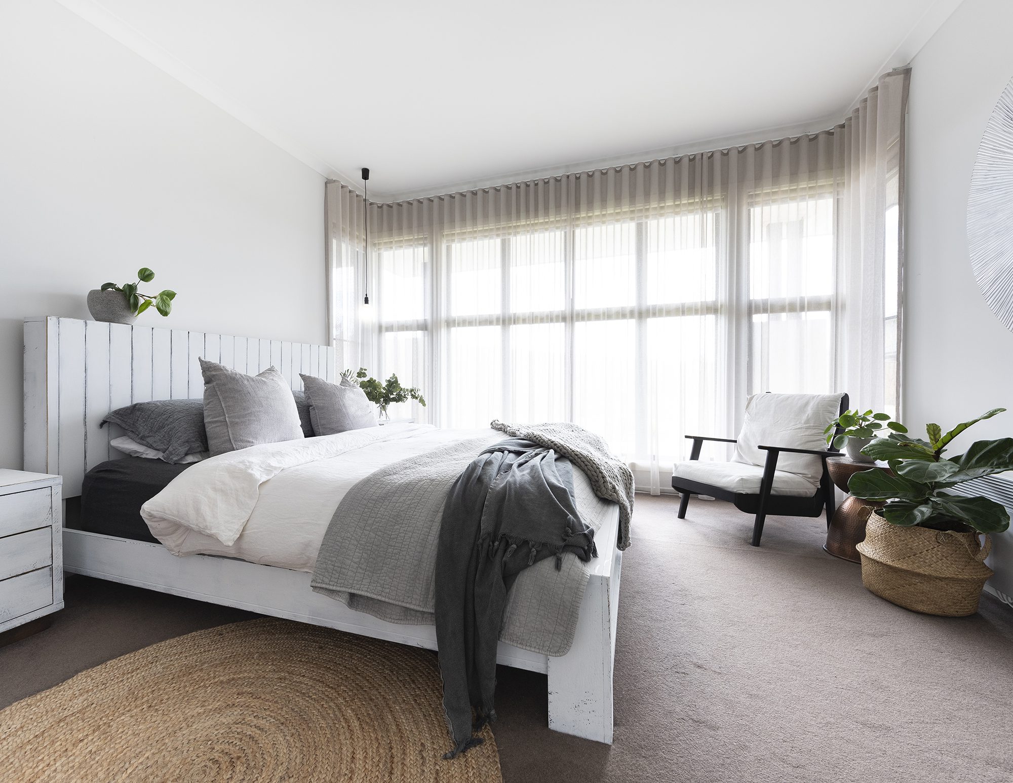 Bay Window Wave Fold Sheer Curtains